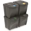 Image de Conteneurs Mixtes Tri sélectif avec 4x25L compartiments gris