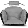 Image de Coussin de jardin 112 x 113 cm pour fauteuil suspendu motif nid de cigogne imperméable gris