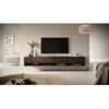 Image de Meuble TV - SELSEY - MIRRGO - 200 cm - Noyer Wisconsin - Style industriel mat