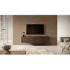 Image de Meuble TV - SELSEY - BISIRA - 140 cm - Marron/Blanc - Mélamine mat