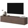 Image de Selsey bisira - meuble tv - 140 cm - noyer