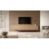 Image de Meuble TV - SELSEY - Bisira - Chêne artisanal - Mélamine anti-rayures - 200 x 316 x 30 cm