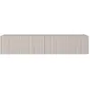 Image de Selsey telire - meuble tv avec façades à lattes 140 cm - gris-beige