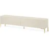 Image de Meuble TV - SELSEY - LAMMELO - 175 cm - finition mate - couleur gris-beige