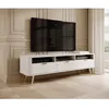 Image de Meuble TV - OVAL - avec niches - blanc