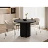Image de Table ronde - HEXA - 110 cm - Frêne Portland noir