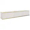 Image de Selsey mucalma - meuble tv - 175 cm - blanc avec inserts dorés