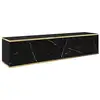 Image de Selsey mucalma - meuble tv - 135 cm - marbre noir avec inserts dorés