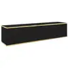 Image de Selsey mucalma - meuble tv - 135 cm - noir avec inserts dorés