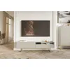Image de Meuble TV - SELSEY - VELDIO - 175 cm - gris-beige mat - pieds dorés