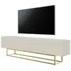 Image de Selsey veldio - meuble tv - 175 cm - taupe (gris-beige) sur pieds dorés