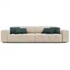 Image de Canapé luc 4 places en velours beige clair CXL_4S_2_F1_LUC1