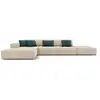 Image de Canapé d'angle gauche luc 5 places en velours beige clair CXL_LCO_2_F1_LUC1
