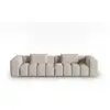 Image de Canapé modulable lorella 5 places en tissu structurel le sable CXL_5S_193_F1_LORELLA2