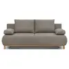 Image de Banquette convertible 3 places mika - tissu beige - coffre de rangement - 192 x 84 x 93 cm MIKABQSAW27