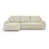 Image de Canapé d'angle gauche convertible 45 places milo - velours côtelés beige - coffre de rangement - l 264 x h 84 x p 99145 cm MILOCCVGLIN03