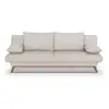 Image de Banquette convertible - 3 places - naoto - tissu beige - coffre de rangement - 202 x 98 x 98 cm NAOTOCVGANBE