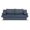 Image de Banquette Convertible 3 Places Naoto Tissu Bleu Foncé Coffre De Rangement 202 X 98 X 98 Cm