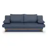 Image de Banquette convertible - 3 places - naoto - tissu bleu foncé - coffre de rangement - 202 x 98 x 98 cm NAOTOCVGANBL