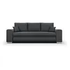 Image de Canapé Convertible Avec Coffre De Rangement 3 Places - Indian - Tissu Gris Foncé Et Pieds Chrome - L250xh88xp98cm