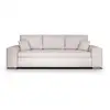Image de Canapé Convertible Avec Coffre De Rangement 3 Places - Indian - Tissu Beige Et Pieds Bois - L250xh88xp98cm