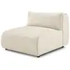 Image de Bobochic chauffeuse 1 place sans accoudoir pour canapé modulable jeanne tissu velours beige JEANNE