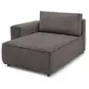Image de Bobochic méridienne avec accoudoir pour canapé modulable nihad tissu velours côtelé marron angle gauche