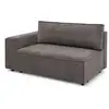 Image de Bobochic chauffeuse 2 places avec accoudoir pour canapé modulable nihad tissu velours côtelé marron angle gauche NIHAD