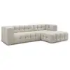 Image de Bobochic canapé d'angle fixe cloud beige angle droit CLOUD