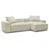Image de Bobochic canapé d'angle réversible ultra moelleux boheme velours côtelé beige réversible BOHEME
