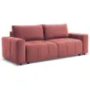 Image de Bobochic canapé droit convertible coffre arsene tissu velours orange ARSENE