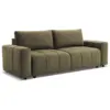 Image de Bobochic canapé droit convertible coffre arsene tissu velours vert ARSENE
