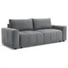 Image de Bobochic canapé droit convertible coffre arsene tissu velours gris foncé ARSENE