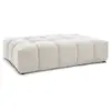 Image de Bobochic pouf everest tissu texturé blanc EVEREST