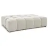 Image de Bobochic pouf everest tissu chiné blanc EVEREST