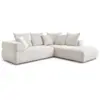 Image de Bobochic canapé d'angle l fixe whesley beige angle droit WHESLEY