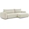 Image de Bobochic canapé d'angle incurvé fixe aden beige angle droit ADEN