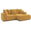Image de Bobochic canapé d'angle convertible coffre atilla tissu chiné jaune angle droit ATILLA