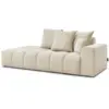 Image de Bobochic canapé droit fixe mont-blanc velours beige accoudoir droit MONT-BLANC