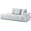 Image de Bobochic canapé droit fixe mont-blanc velours gris clair accoudoir droit MONT-BLANC