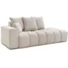 Image de Bobochic canapé droit fixe mont-blanc tissu chiné beige accoudoir gauche MONT-BLANC