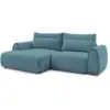 Image de Bobochic canapé d'angle fixe compact aden bleu clair angle gauche ADEN