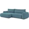 Image de Bobochic canapé d'angle incurvé fixe aden bleu clair angle gauche ADEN