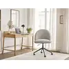 Image de Bobochic chaise de bureau lalie tissu texturé et pietement à roulettes avec hauteur ajustable beige LALIE