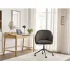 Image de Bobochic chaise de bureau sophie tissu velours côtelé et pietement à roulettes avec hauteur ajustable taupe SOPHIE