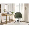 Image de Bobochic chaise de bureau sophie tissu velours côtelé et pietement à roulettes avec hauteur ajustable vert clair SOPHIE