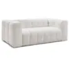Image de Bobochic canapé droit convertible ouverture express 3 places cloud tissu bouclette blanc CLOUD