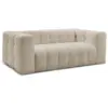 Image de Bobochic canapé droit convertible ouverture express 3 places cloud tissu bouclette beige CLOUD