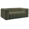 Image de Bobochic canapé droit convertible ouverture express 3 places cloud tissu bouclette vert CLOUD