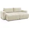 Image de Bobochic canapé droit fixe 4 places arsene assise profonde velours beige ARSENE